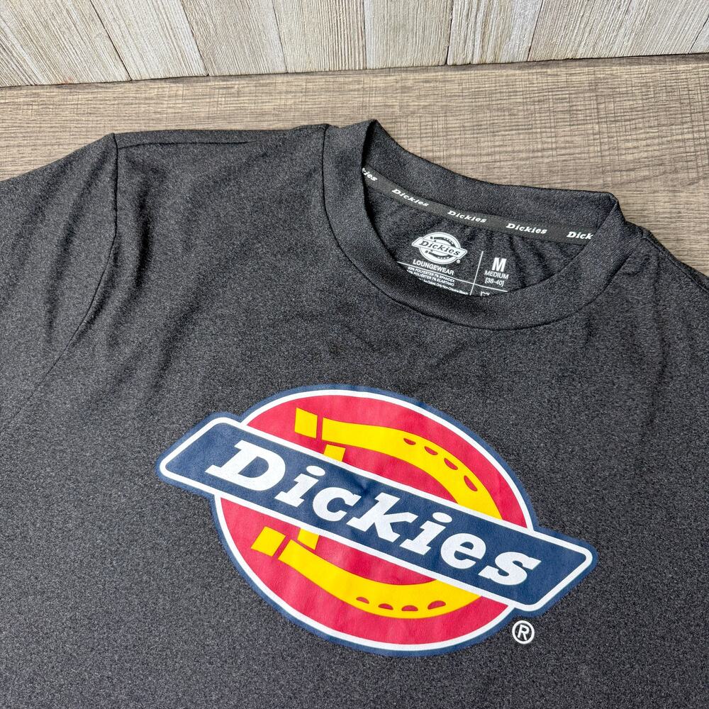 NWOT Dickies Men's Logo Long Sleeve Loungewear Shirt Charcoal Gray Medium
